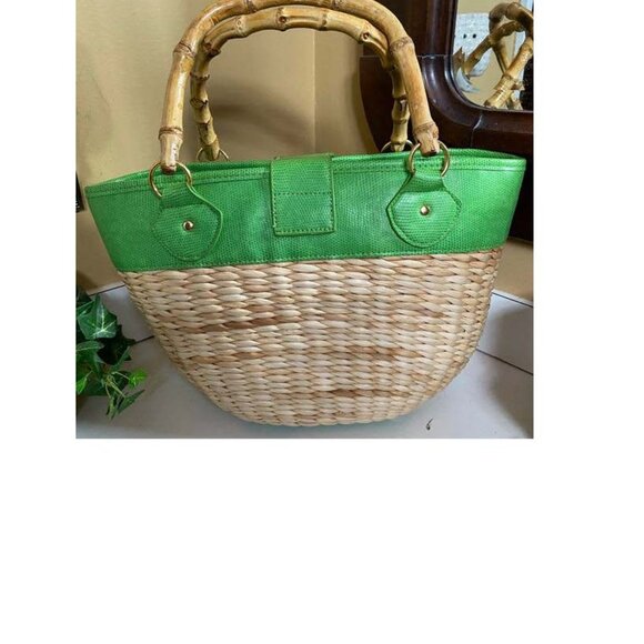 **NWT**MAGGI BARNES Woven Tote Bag - Picture 4 of 5